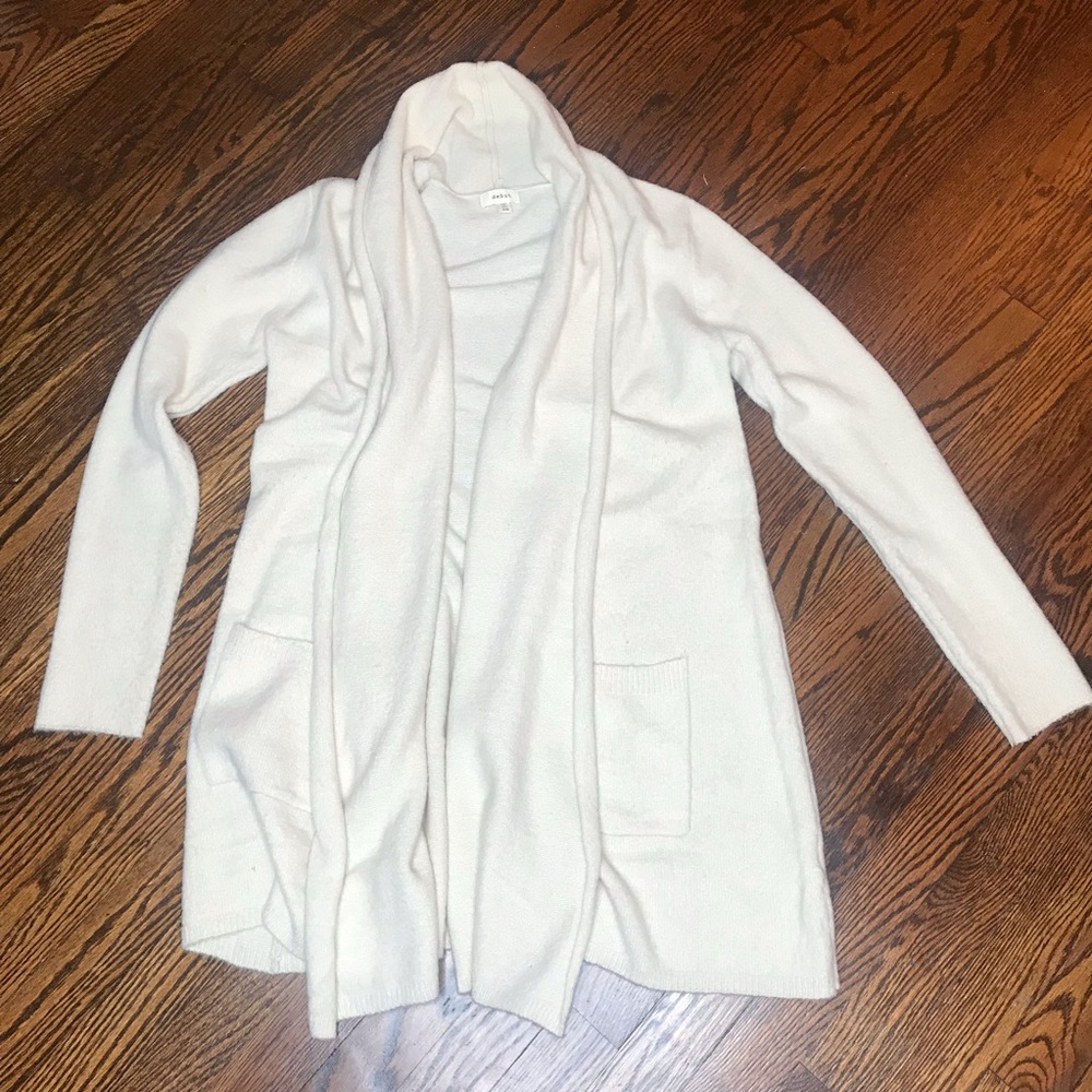 Debut cream open front cardigan